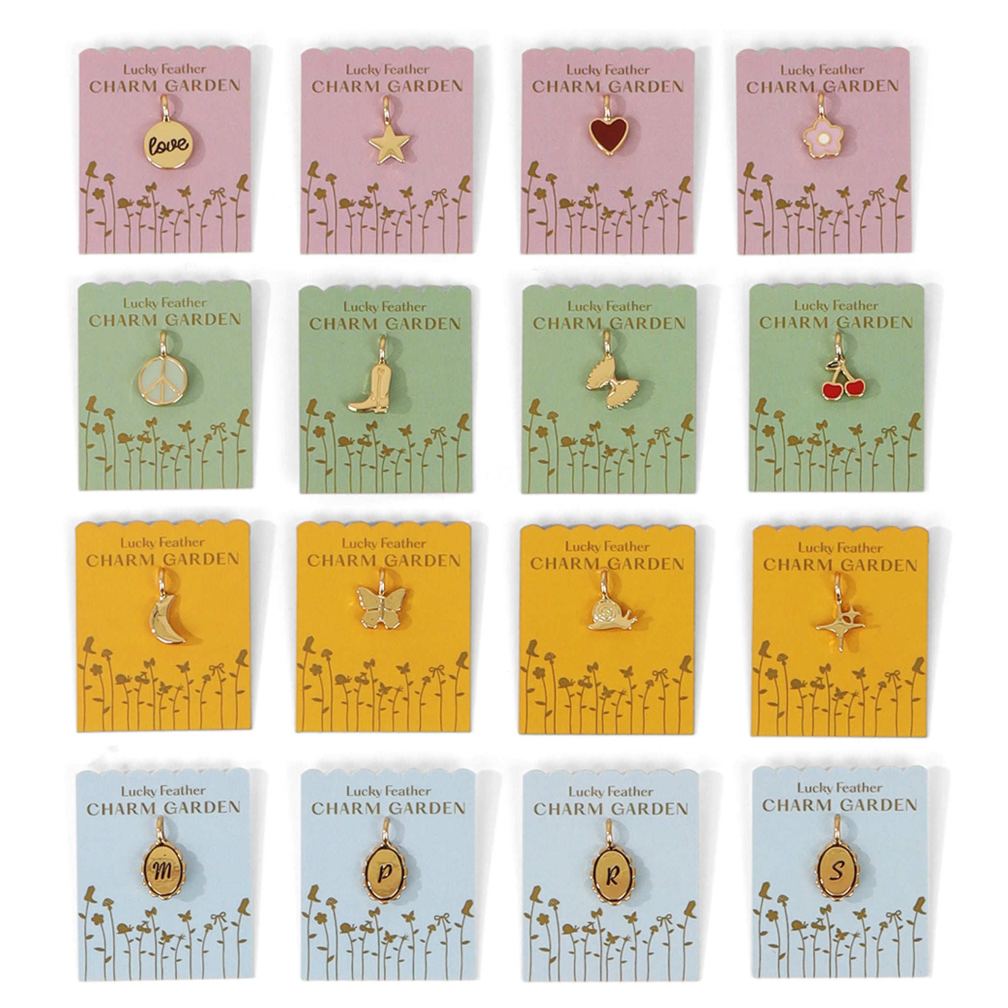 Charm Garden - Gold – Lucky Feather Wholesale