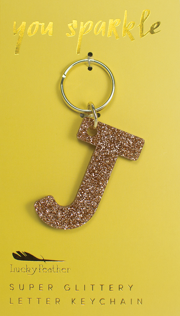 Gold 2025 letter keychain