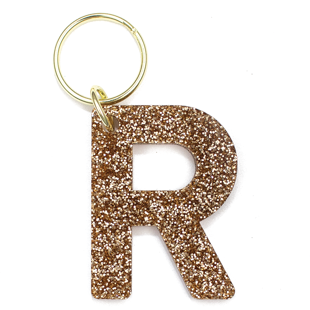 R 2025 letter keychain