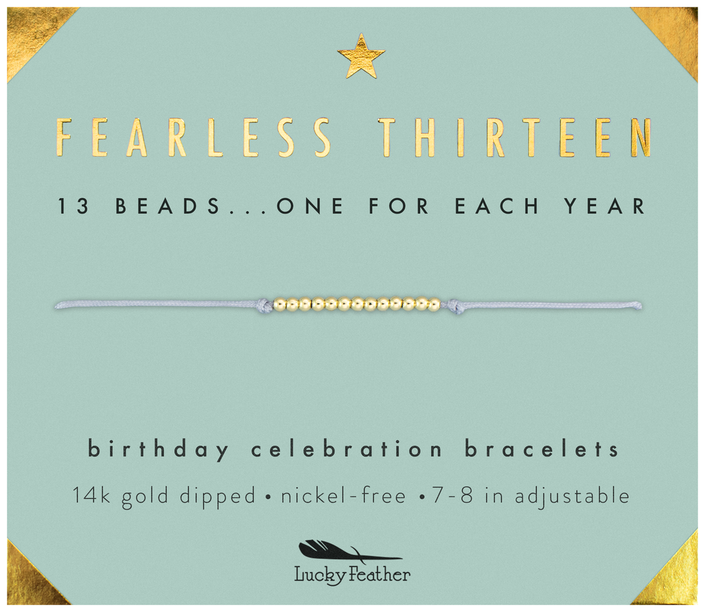 Lucky feather birthday online bracelet
