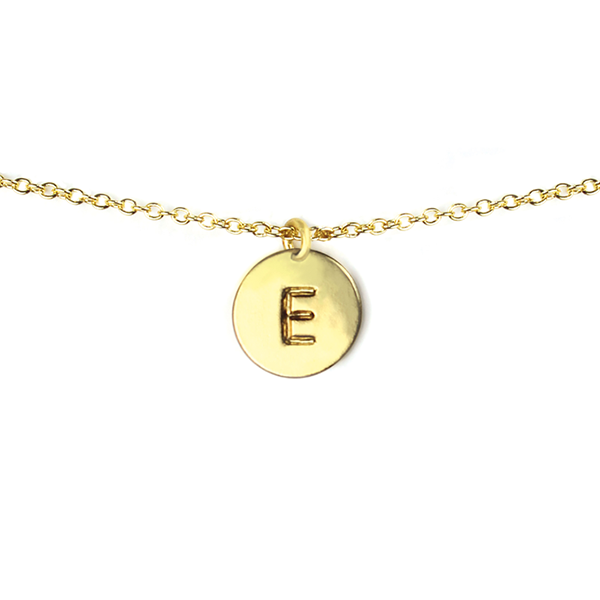 14kt Yellow Gold Initial-E Necklace with Spring Clasp | Shelly Bermont Fine  Jewelry