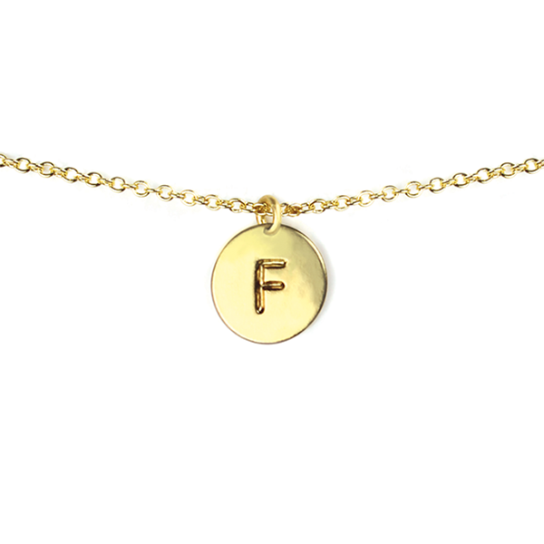 Gold letter 2025 f pendant