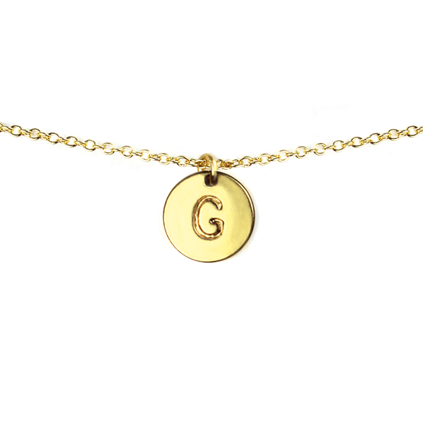 Macy's 14k Rose Gold Necklace, Diamond Accent Letter G Disk Pendant - Macy's