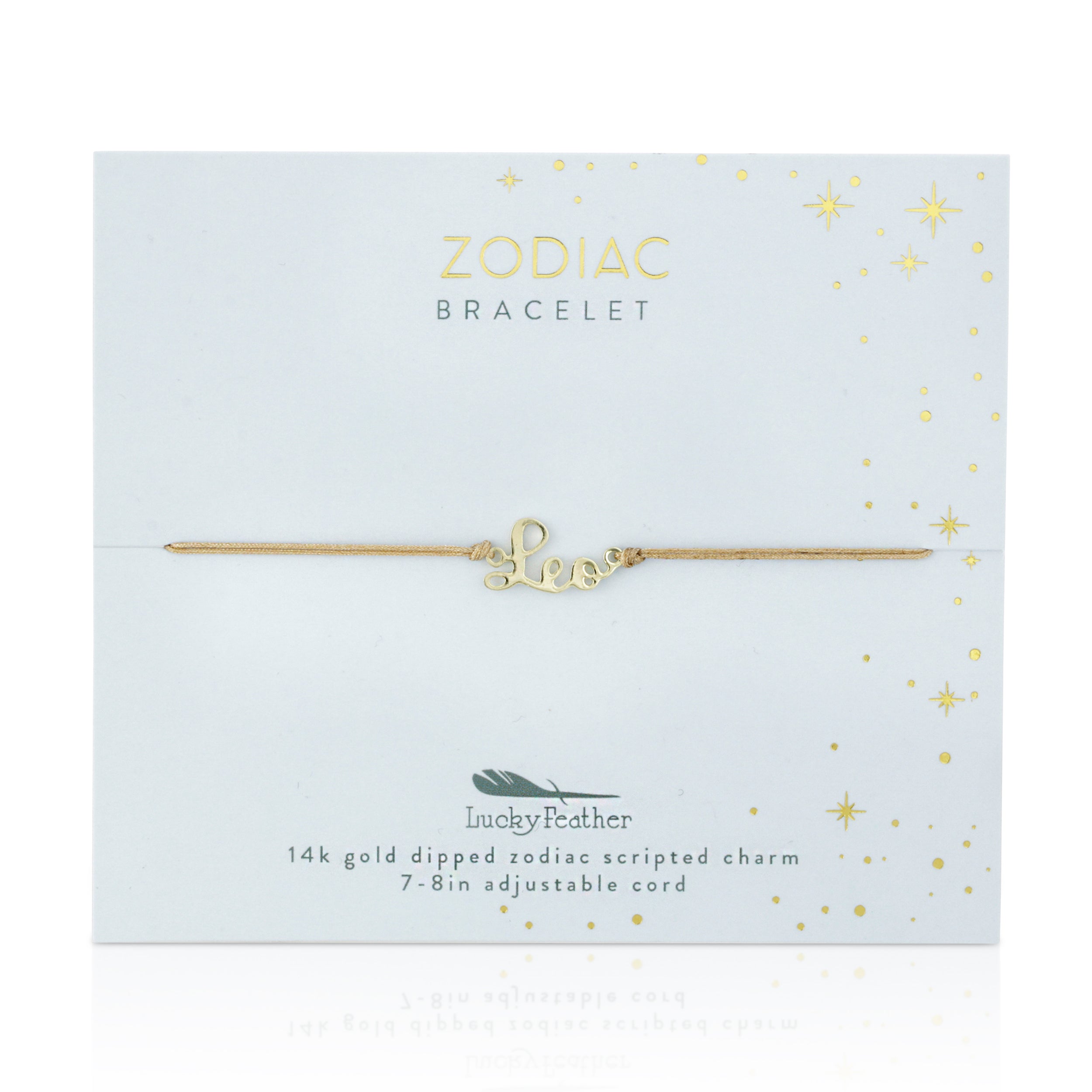 14K Gold Leo Zodiac Bracelet
