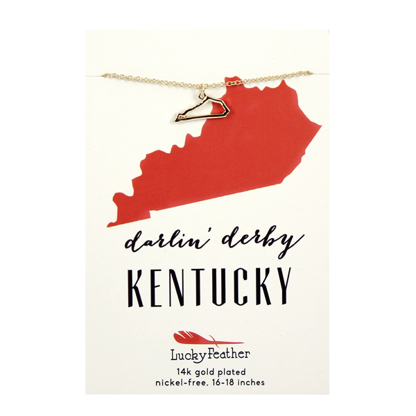 State Necklace - Gold - KENTUCKY - 4 pk